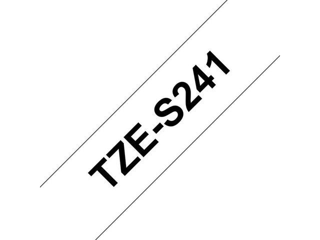 P-Touch TZE labeltapes Zwart op wit, TZE-S241 18 mm